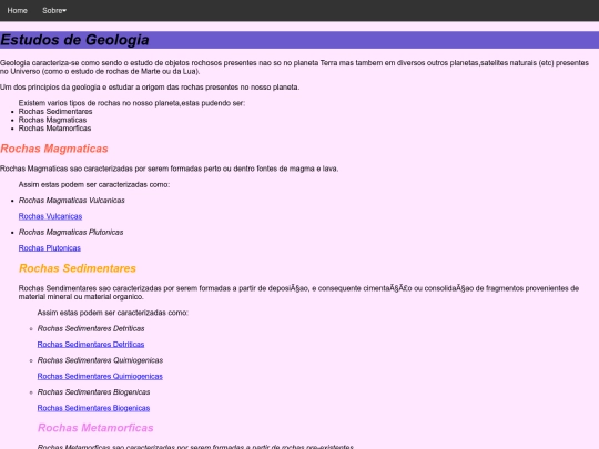 Estudo de Geologia screenshot