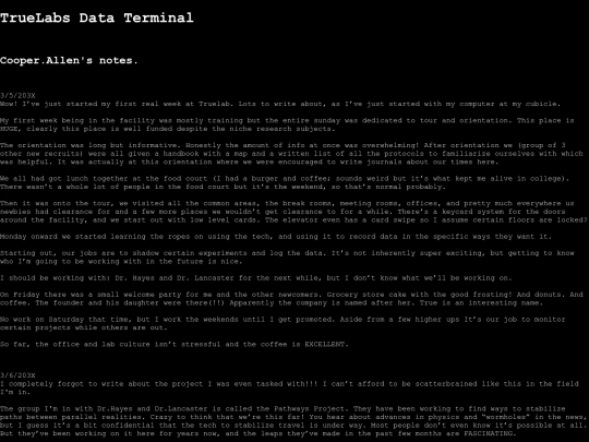 notes screenshot