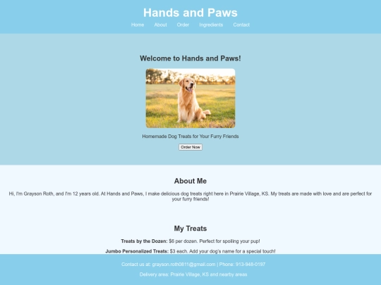 hands-and-paws-dog-treats/src screenshot
