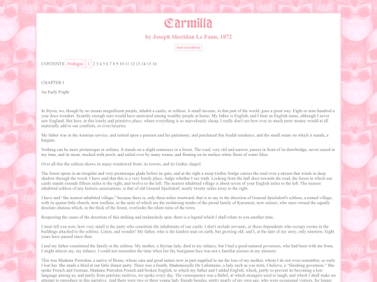 library/carmilla/chapter1 screenshot