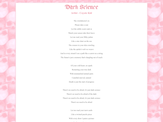 lyrics/darkscience screenshot