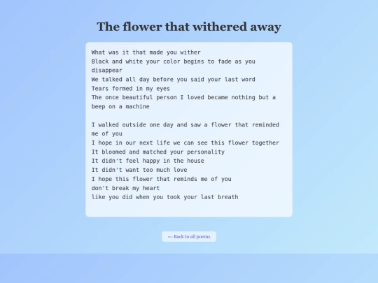 The flower that withered away screenshot