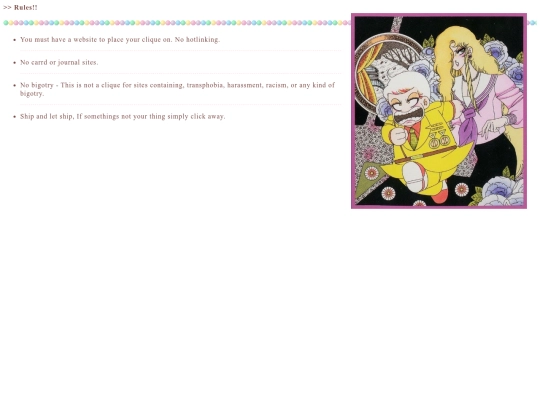 Cliques/rules screenshot