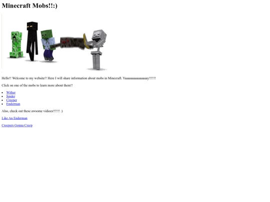 MinecraftMobs screenshot