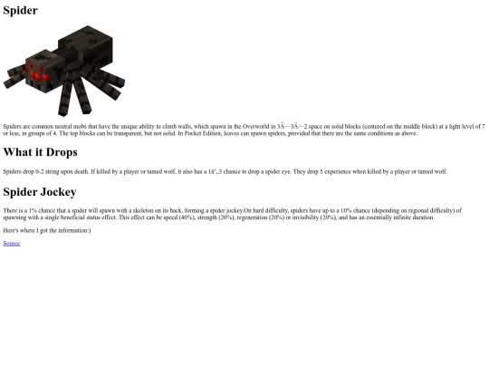 Spider screenshot