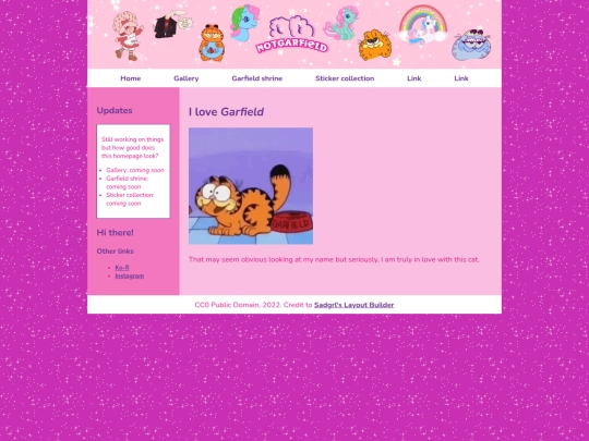 Garfieldshrine screenshot