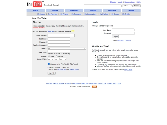 signup screenshot