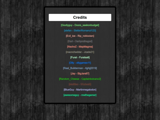 Credits screenshot
