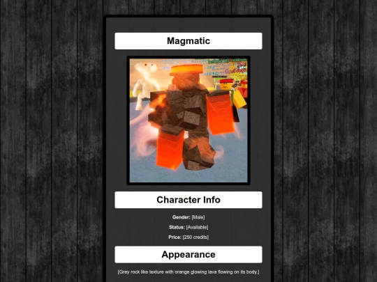SkinList/Magmatic screenshot