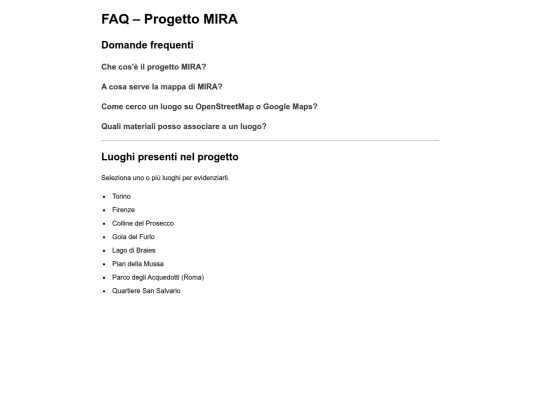 esercizi/faq screenshot