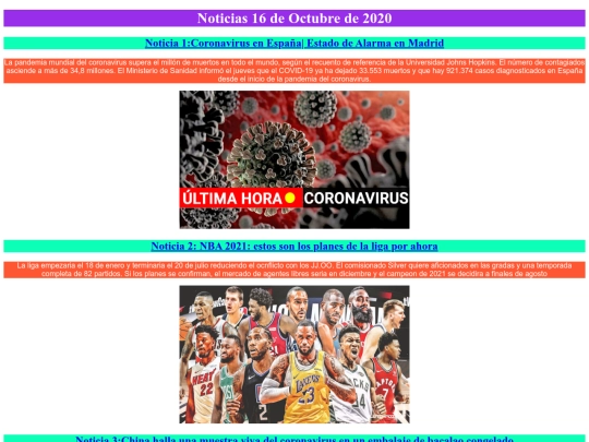 Noticias/Noticias 16 Oct. 2020 screenshot