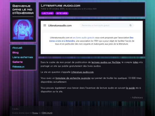 blog/article/litterature-audio-dot-com screenshot
