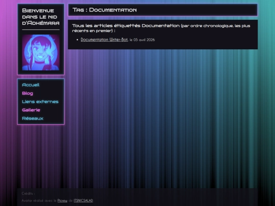 blog/tag/documentation screenshot