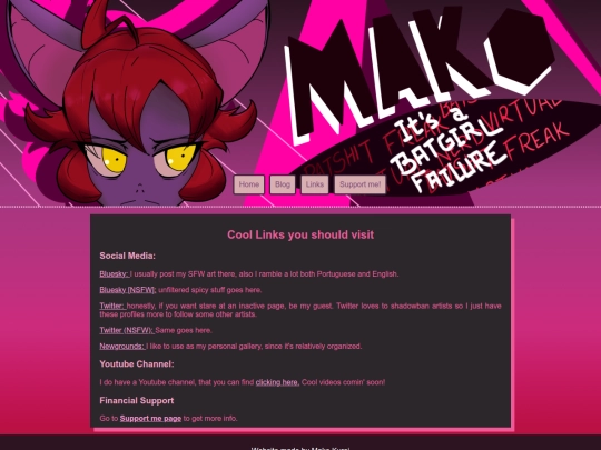 links screenshot