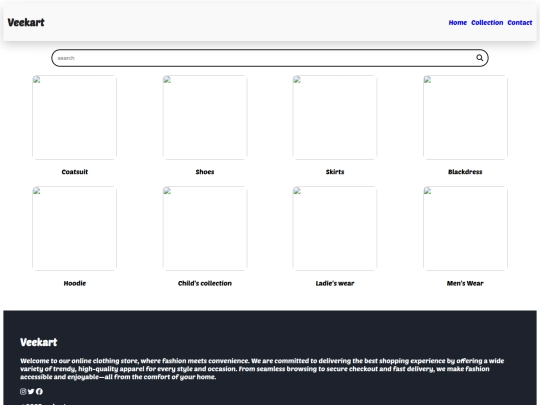 Veekart/Collection screenshot