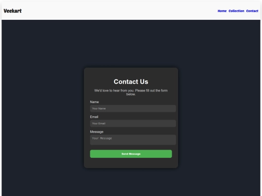 Veekart/contact screenshot