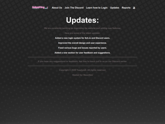 updates screenshot