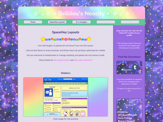 layouts screenshot