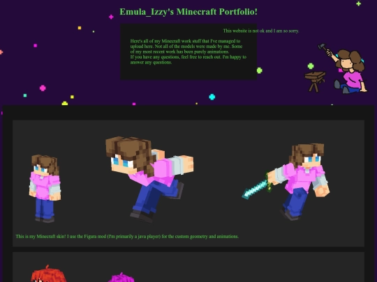 minecraft_portfolio screenshot