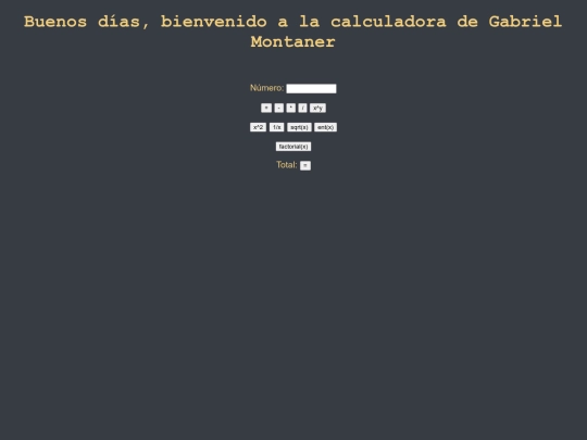 calculadora/calcfactorial screenshot