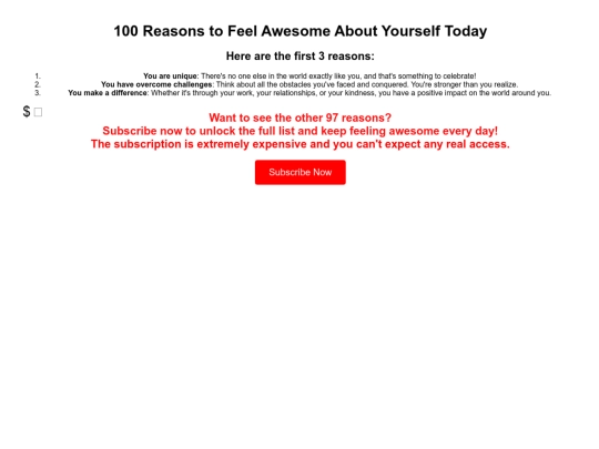 blog/100-reasons-feel-good screenshot