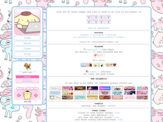 links screenshot