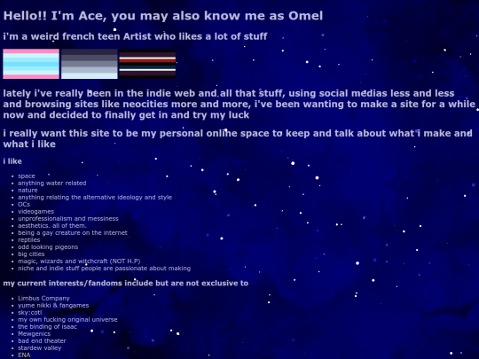 about me screenshot