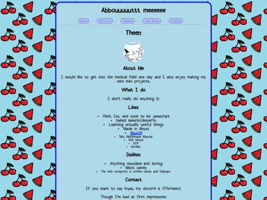 AboutMe screenshot