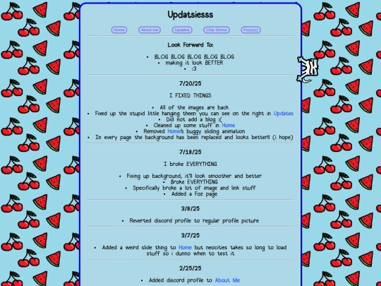 Updates screenshot