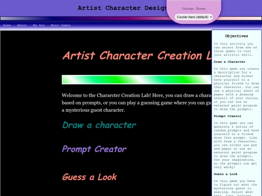 Artistcharadesigin screenshot