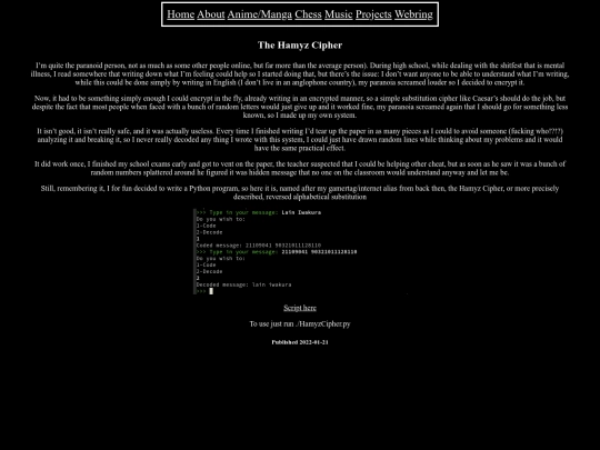 blog/Hamyz_Cipher screenshot
