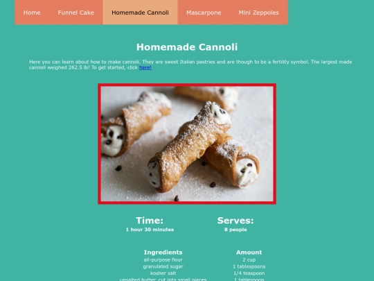homemadecannoli screenshot