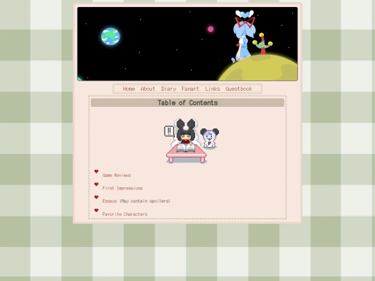 diary screenshot