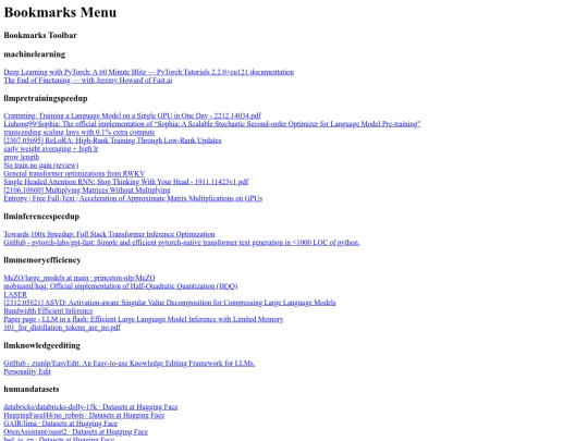 bookmarks screenshot