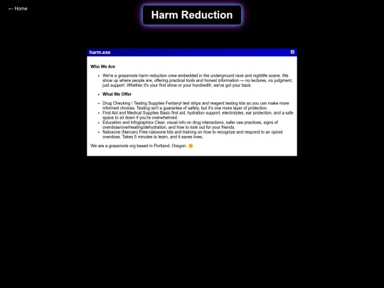 harmreduction screenshot