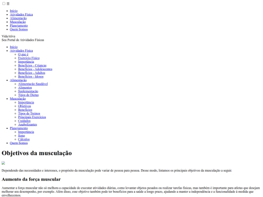 projeto/objetivo screenshot