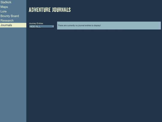 journals screenshot