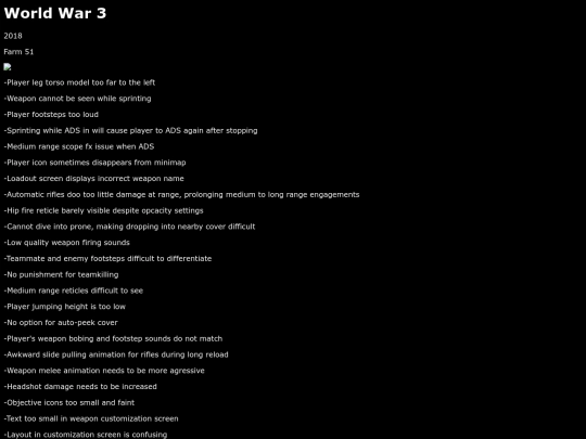 earlyaccess/worldwar3/feedback screenshot