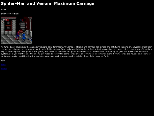 reviews/segamegadrive/maximumcarnage/review screenshot