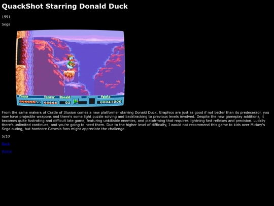 reviews/segamegadrive/quackshot/review screenshot