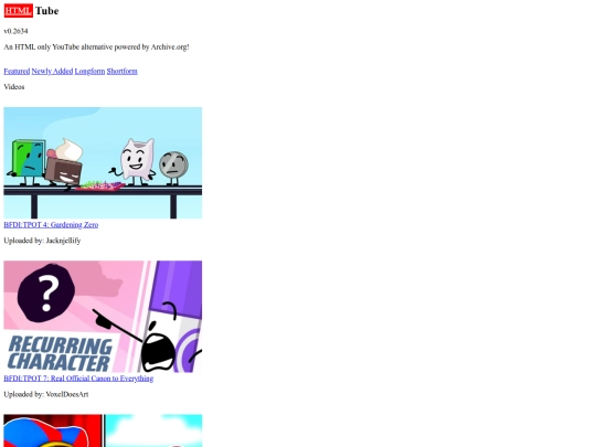 html-tube screenshot