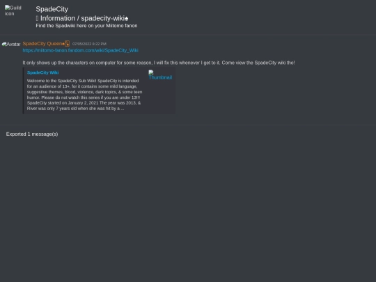 Information_spadecity-wiki screenshot