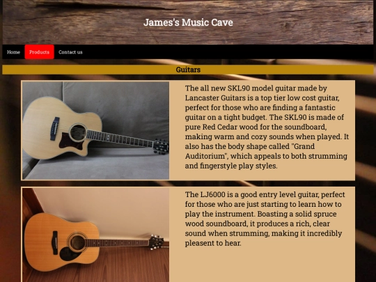 guitars screenshot