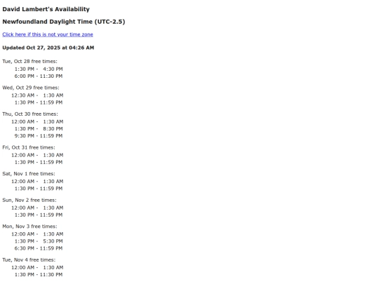 UTC-2.5 screenshot