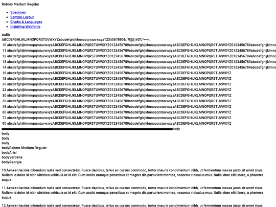 RobotoFont/roboto-medium-demo screenshot