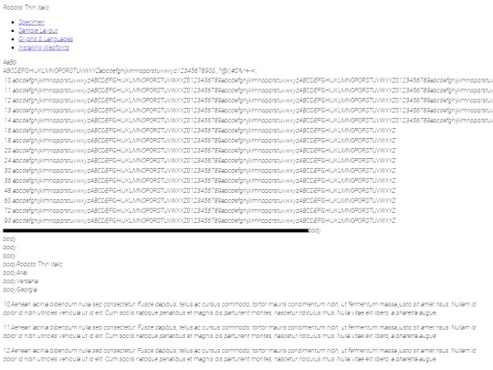 RobotoFont/roboto-thinitalic-demo screenshot