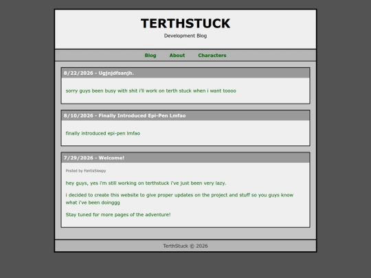 Terthstuck/blog screenshot
