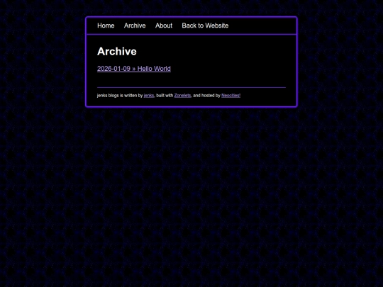 blog/archive screenshot
