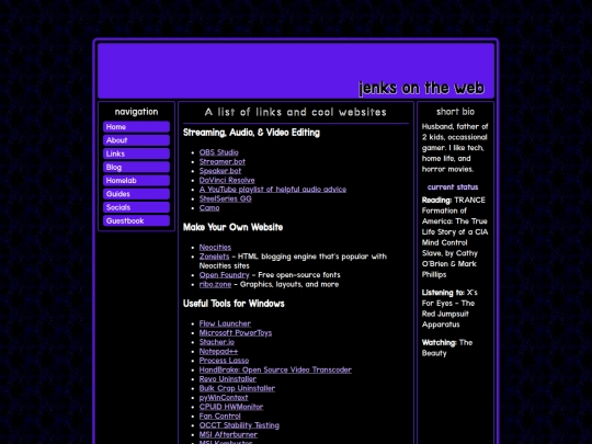 links screenshot