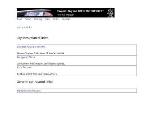 links screenshot
